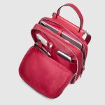 Piquadro Zaino donna rosso in tessuto e pelle porta iPado 12,9" Lyra