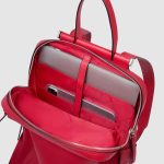 Piquadro Zaino donna rosso in tessuto e pelle porta iPado 14" Lyra