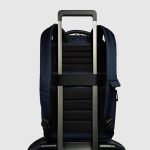 Piquadro Zaino da viaggio blu in tessuto e pelle porta pc 14