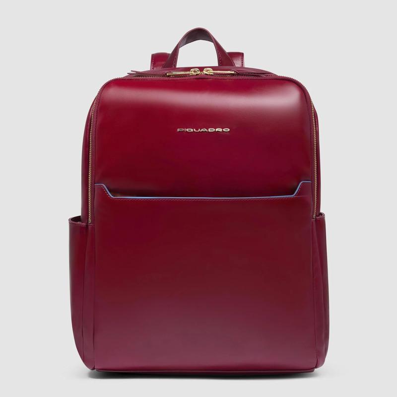Piquadro Zaino donna rosso in pelle porta pc 14" Piquadro Zaino donna rosso in pelle porta pc 14"