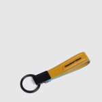 Piquadro Portachiavi giallo in pelle Atlas