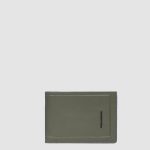 Piquadro Portafogli uomo verde in pelle con porta documenti Atlas