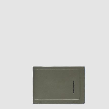 Piquadro Portafogli uomo verde in pelle con porta documenti Atlas