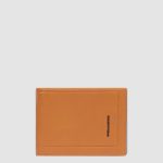 Piquadro Portafogli uomo arancione in pelle con portamonete Atlas