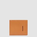 Piquadro Portafogli uomo arancione in pelle con porta documenti rimovibile Atlas