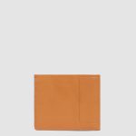 Piquadro Portafogli uomo arancione in pelle con porta documenti rimovibile Atlas