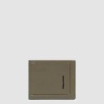 Piquadro Portafogli uomo nero in pelle con porta documenti rimovibile Atlas