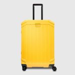 Piquadro Trolley medio rigido giallo in policarbonato a quattro ruote Pop