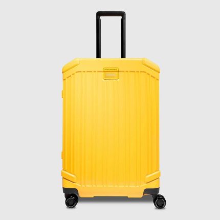 Piquadro Trolley medio rigido giallo in policarbonato a quattro ruote Pop