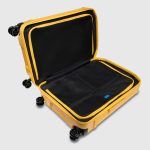 Piquadro Trolley medio rigido giallo in policarbonato a quattro ruote Pop