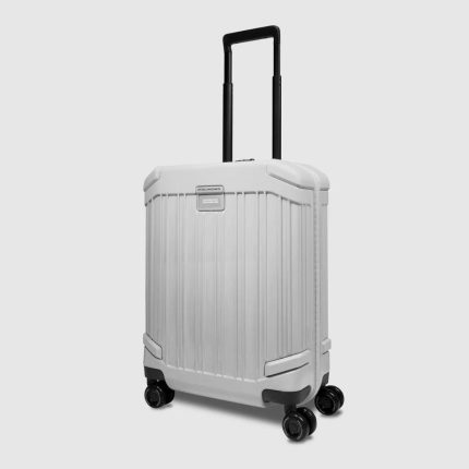 Piquadro Trolley da cabina rigido bianco in policarbonato personalizzabile Pop