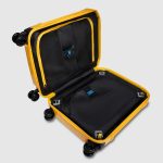 Piquadro Trolley da cabina rigido giallo in policarbonato personalizzabile Pop