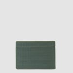 Piquadro Portafogli uomo verde in tessuto e pelle con porta documenti Orion