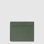Piquadro Portafogli uomo verde in tessuto e pelle con porta documenti rimovibile Orion