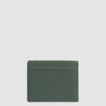 Piquadro Portafogli uomo verde in tessuto e pelle con portamonete Orion