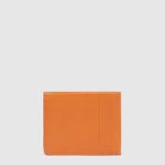 Piquadro Portafogli uomo arancione in pelle con volantino porta documenti Atlas