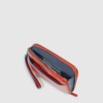 Piquadro Pochette uomo arancione in pelle a tre scomparti Blue Square