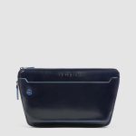 Piquadro Marsupio blu in pelle con attacchi tracolla riposizionabili Blue Square