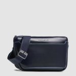 Piquadro Marsupio blu in pelle con attacchi tracolla riposizionabili Blue Square