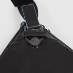 Piquadro Marsupio nero in pelle con attacchi tracolla riposizionabili Blue Square