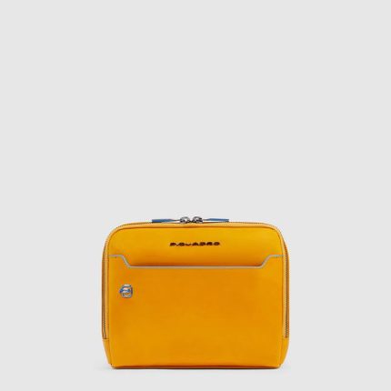 Piquadro Borsello giallo in pelle Blue Square