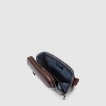 Piquadro Borsello mogano in pelle personalizzabile Blue Square