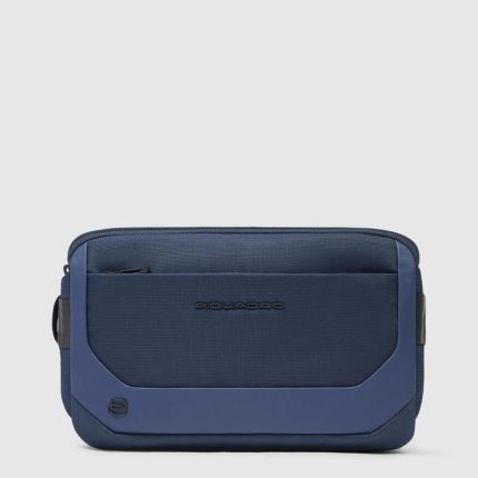 Piquadro Marsupio uomo blu in tessuto riciclato