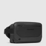 Piquadro Marsupio uomo nero in tessuto riciclato