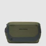 Piquadro Marsupio uomo verde in tessuto riciclato