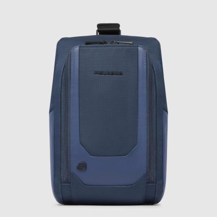 Piquadro Monospalla uomo blu in tessuto riciclato