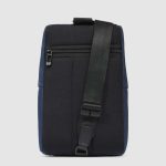 Piquadro Monospalla uomo blu in tessuto riciclato