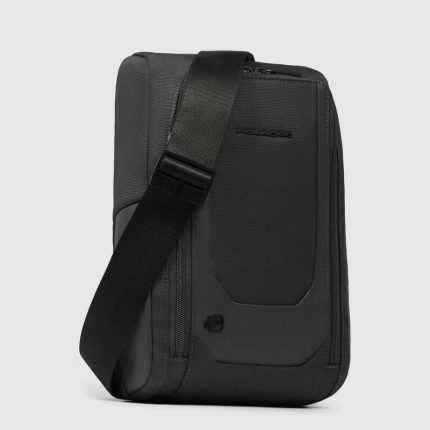 Piquadro Monospalla uomo nero in tessuto riciclato