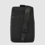 Piquadro Monospalla uomo nero in tessuto riciclato