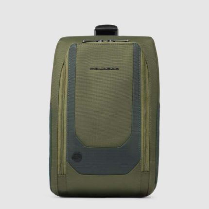 Piquadro Monospalla uomo verde in tessuto riciclato