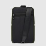 Piquadro Monospalla uomo verde in tessuto riciclato