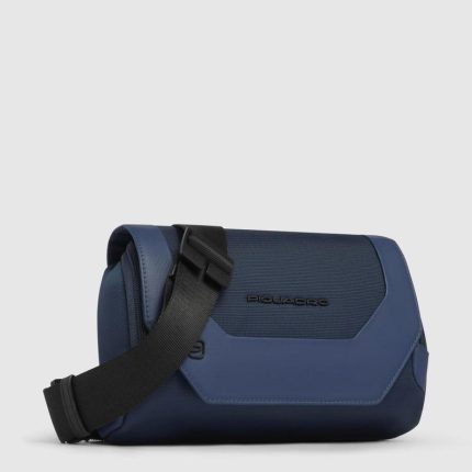 Piquadro Marsupio blu in tessuto riciclato