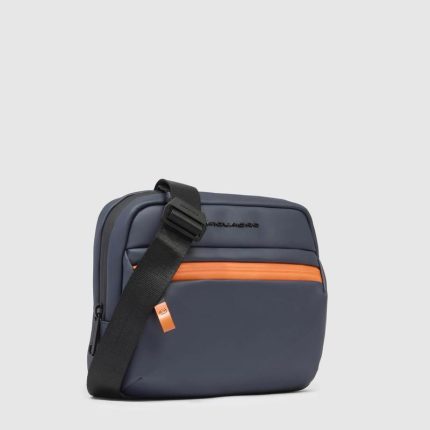 Piquadro Borsello blu in tessuto gommato resistente all'acqua Corner 2.0