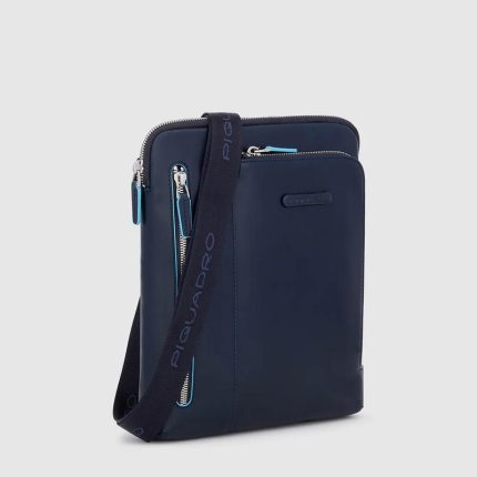 Piquadro Borsello uomo blu in pelle porta iPadlue Square