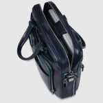 Piquadro Borsa blu in pelle porta pc 14" Blue Square