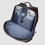 Piquadro Zaino mogano in pelle porta pc 14" Blue Square