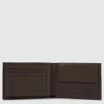 Piquadro Portafogli uomo testa di moro in pelle con porta documenti Black Square