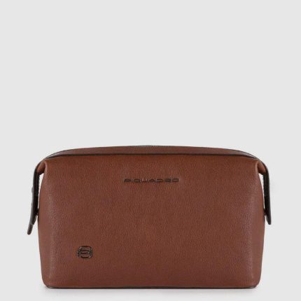 Piquadro Beauty case uomo cuoio in pelle Black Square