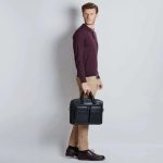 Piquadro Borsa nera in pelle porta pc 14" Black Square