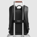 Piquadro Zaino nero in pelle porta pc 14" Urban