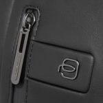 Piquadro Zaino nero in pelle porta pc 14" Urban