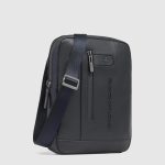 Piquadro Borsello uomo a tracolla nero in pelle porta iPadrban