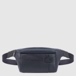 Piquadro Marsupio uomo blu in pelle Urban