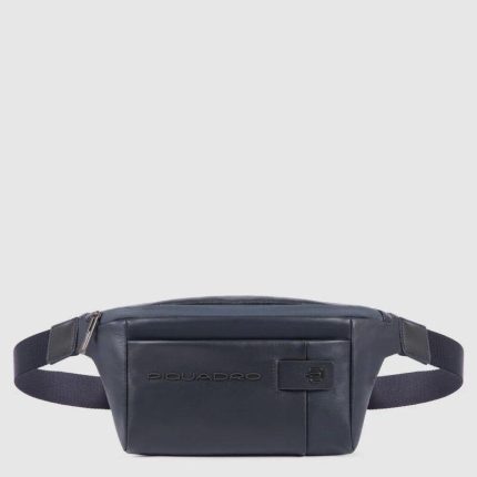 Piquadro Marsupio uomo blu in pelle Urban