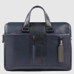 Piquadro Borsa blu in pelle porta pc 15,6" personalizzabile Urban