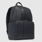 Piquadro Zaino blu in pelle porta pc 14" Urban